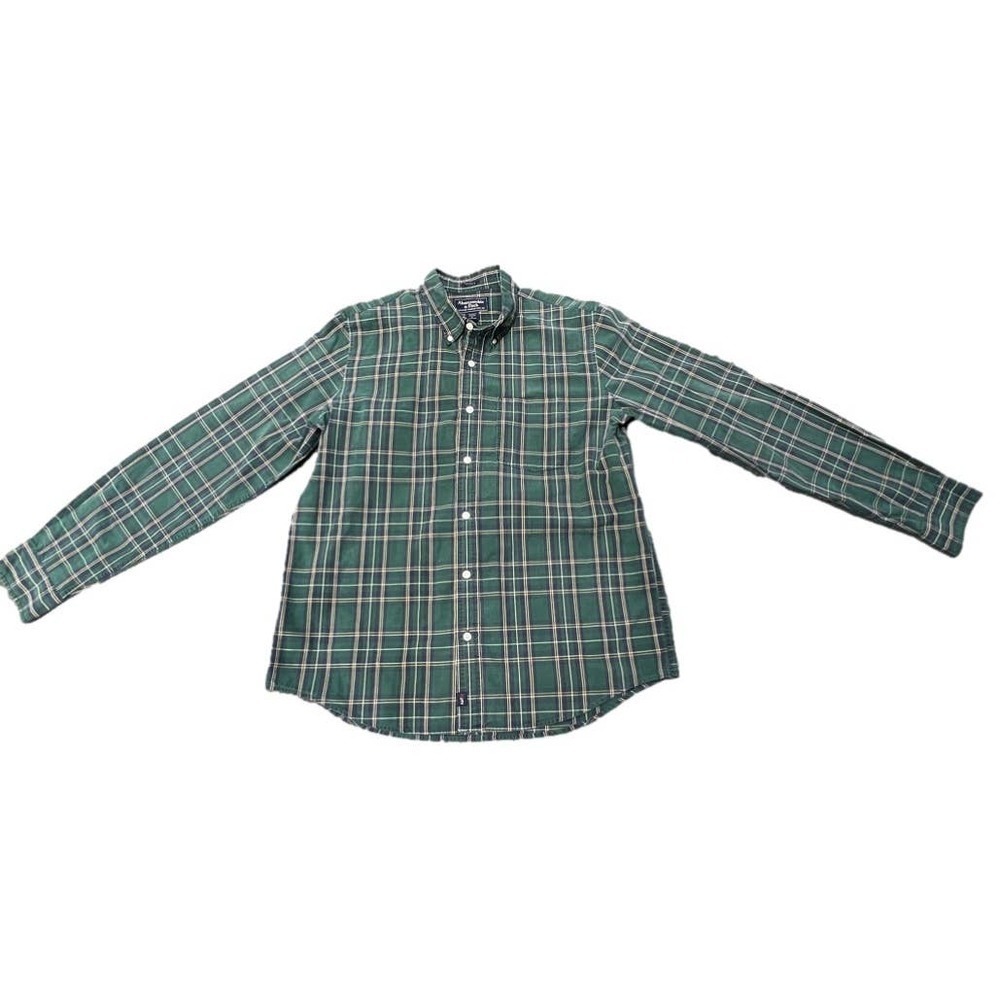 Vintage Abercrombie & Fitch Plaid Button Down Shirt Long Sleeve Size Large - Picture 2 of 6